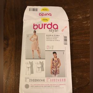 Burda pattern, pieces cut